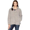 Dylan Soft Shearling Tipped Pile 1/4 Zip Stadium Pullover Womens -The North Face 169303MOC